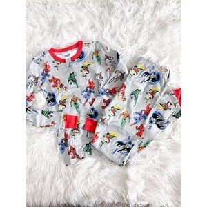 Pottery Barn Kids Glow In The Dark Justice League Pajama Set NEW Size 10